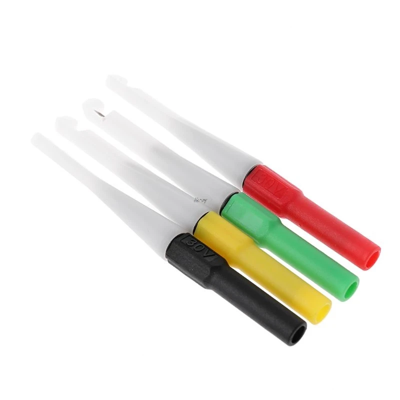 

4pcs 0.7mm Piercing Probes Kit Multimeter Pen Probe Mini Wire Piercer Car Repair Test Line Probe Tool