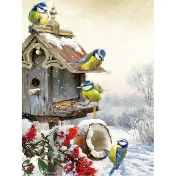 

Full Diamond Embroidery sparrow icons 5D Diy Diamond Painting Cross Stitch picture square mosaic Rhinestone pattern animal
