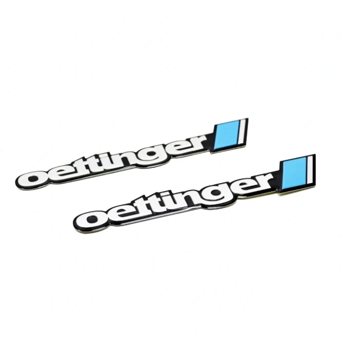

2PCS Aluminum oettinger Emblem FIT MK5 MK6 GOLF Jetta PASSAT POLO CC SCIROCCO Tiguan R20 R36 car styling car sticker