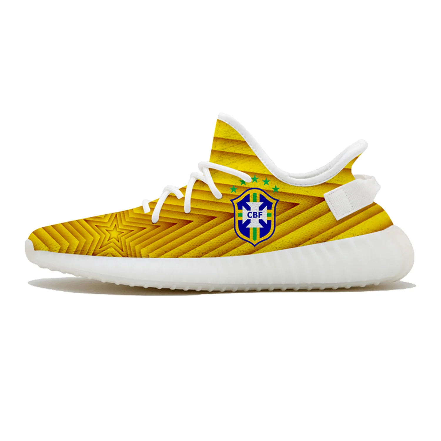 

2019 new Spring Brazil team Yeezys Boost 350 v2 custom fans men Shock absorption sport AIR Running shoes Women Ladies Sneakers