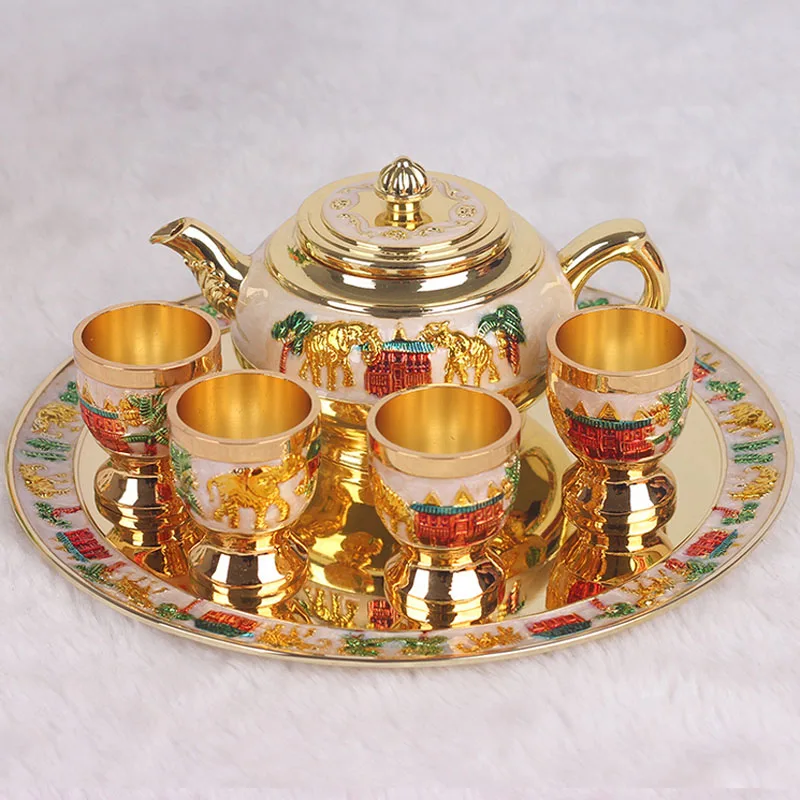Барная посуда барные наборы чашка блюдо с заварочным чайником винный набор золотой подарок рюмки набор для барменов decantador de vino графин alkohol destiller - Цвет: pattern 1
