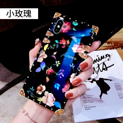 Чехол для iPhone 11 Pro XS Max XR X 8 7 6 6S Plus samsung Galaxy Note 10 9 8 S10E/9/8 Plus - Цвет: Small Rose