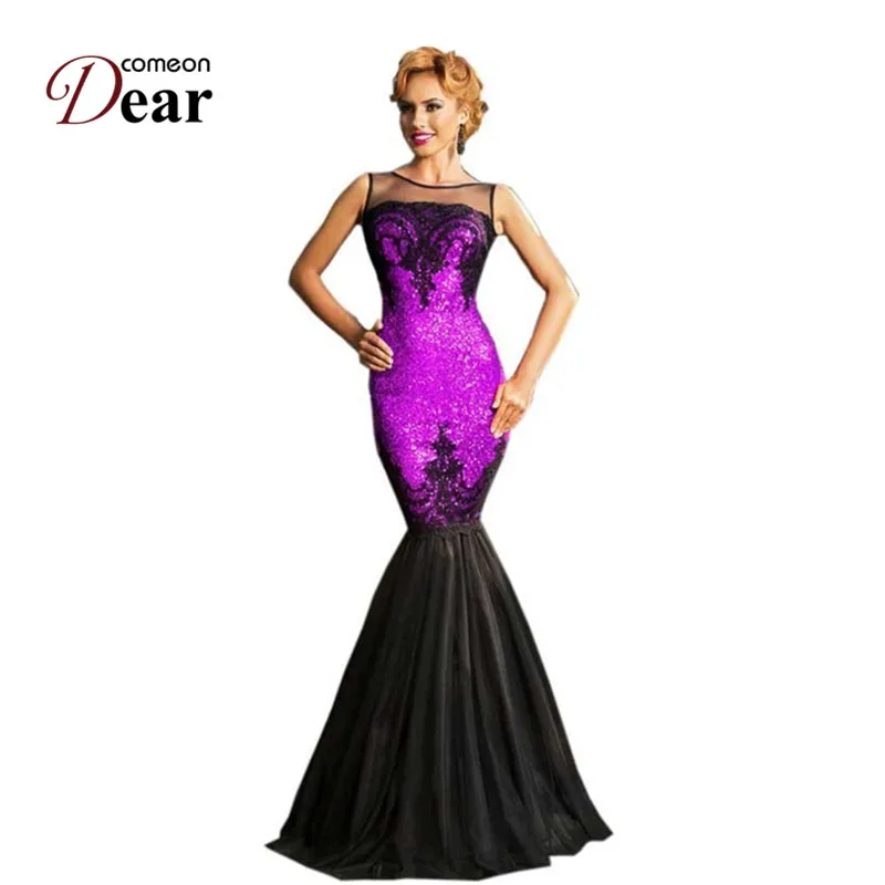 Buy Cheap RJ80196 Comeondear Fashion Elegant Party Dress 5 Color Sequined Highly Recommended Women Formal Dresses New Mermaid Long Dress