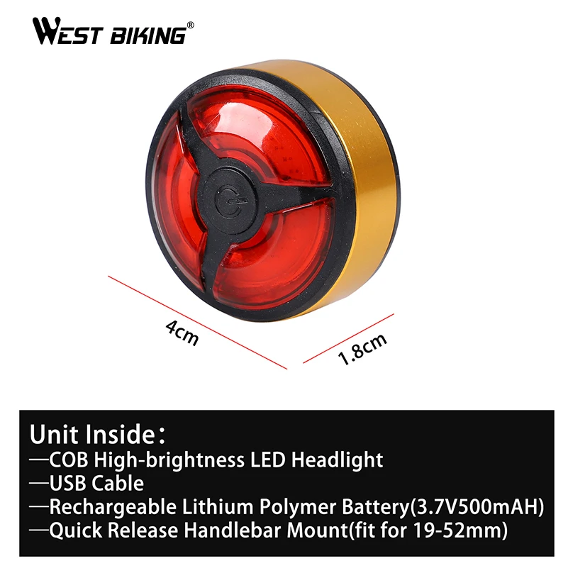 WEST BIKING, супер светильник, передний велосипедный светильник, USB Перезаряжаемый велосипедный задний светильник, дорожный MTB головной светильник, безопасный ночной Светильник для бега