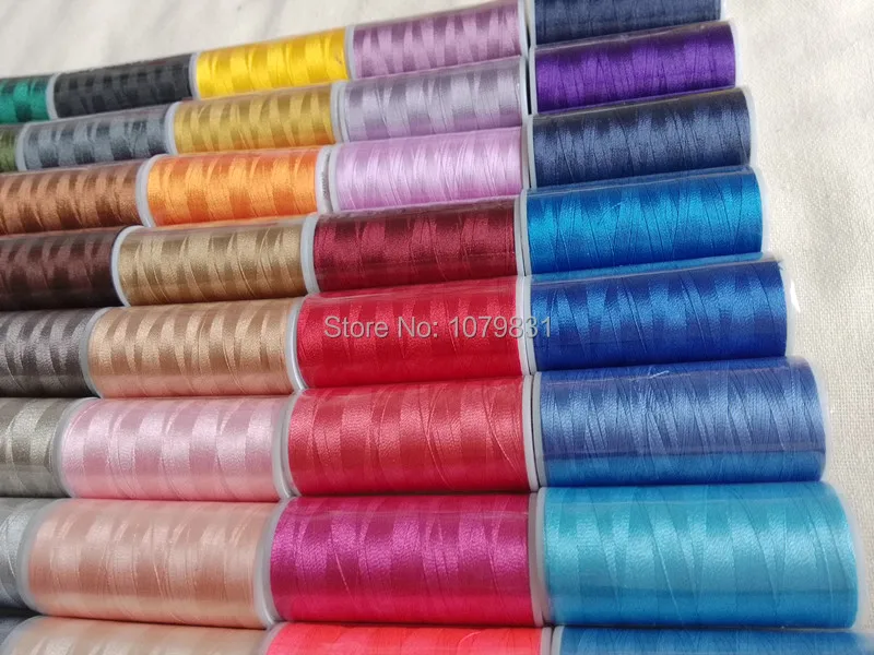 45 основных разных цветов полиэфирной нити нить для вышивальной машины 40wt для любой вышивальной машины 600 м каждый