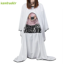 Красивая Kanbuder хорошее качество белая Стрижка волос салонная накидка Парикмахерская смотровое окно Парикмахерская Ткань 1 шт