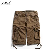 PDTXCLS летние хлопковые карго шорты мужские повседневные мульти-карманные военные прочные тактические до колен мужские s шорты Masculino