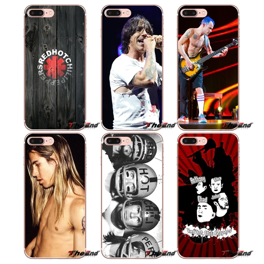 Чехол из ТПУ для iPhone X 4 4S 5 5S 5C SE 6 6S 7 8 Plus Samsung Galaxy J1 J3 J5 J7 A3 A5 2016 2017 Chili Peppers Anthony Kiedis |