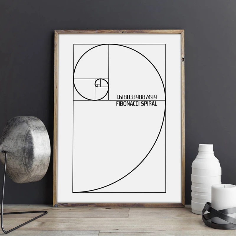 Fibonacci Spiral Golden Ratio Canvas Prints
