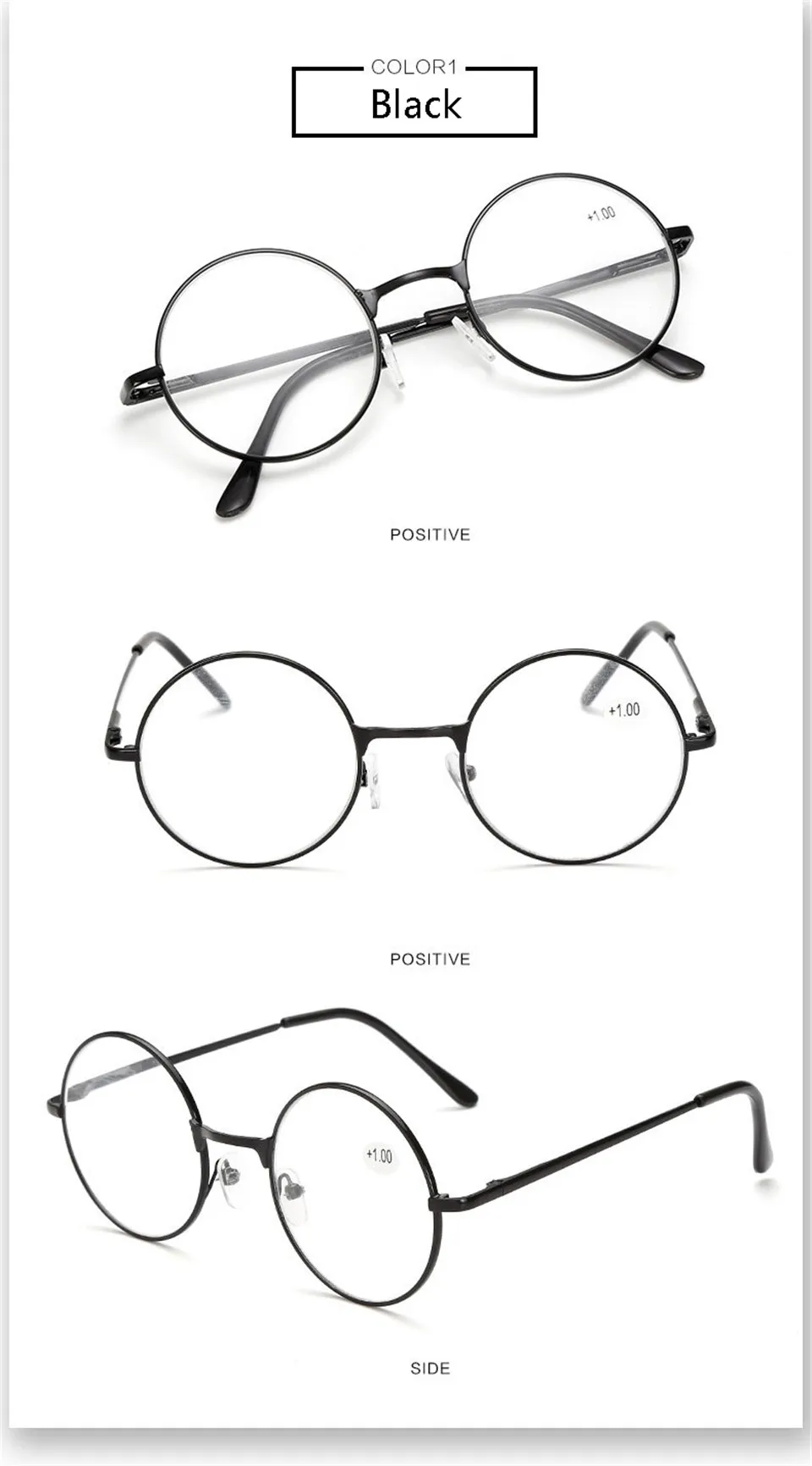 Ahora ретро металлические круглые очки для чтения женщин и мужчин прозрачные линзы пресбиопические очки для пожилых+ 1,0~+ 4,0 унисекс