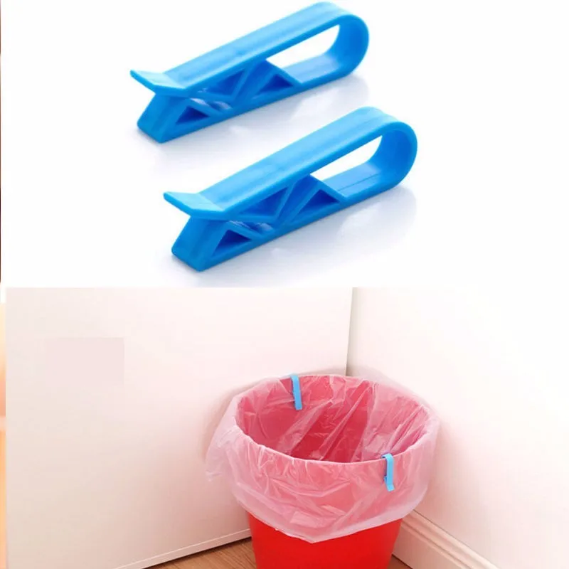 4pcs Rubbish Bag Anti-Slip Waste Basket Can Clip Fixation Clip Practical Garbage Clip Accessories Trash Bag Holder Clamp Home Storage Organization (3)