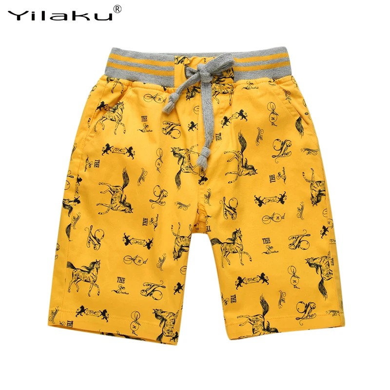 Yilaku/детская одежда для мальчиков Шорты хлопковые шорты с рисунком малышей