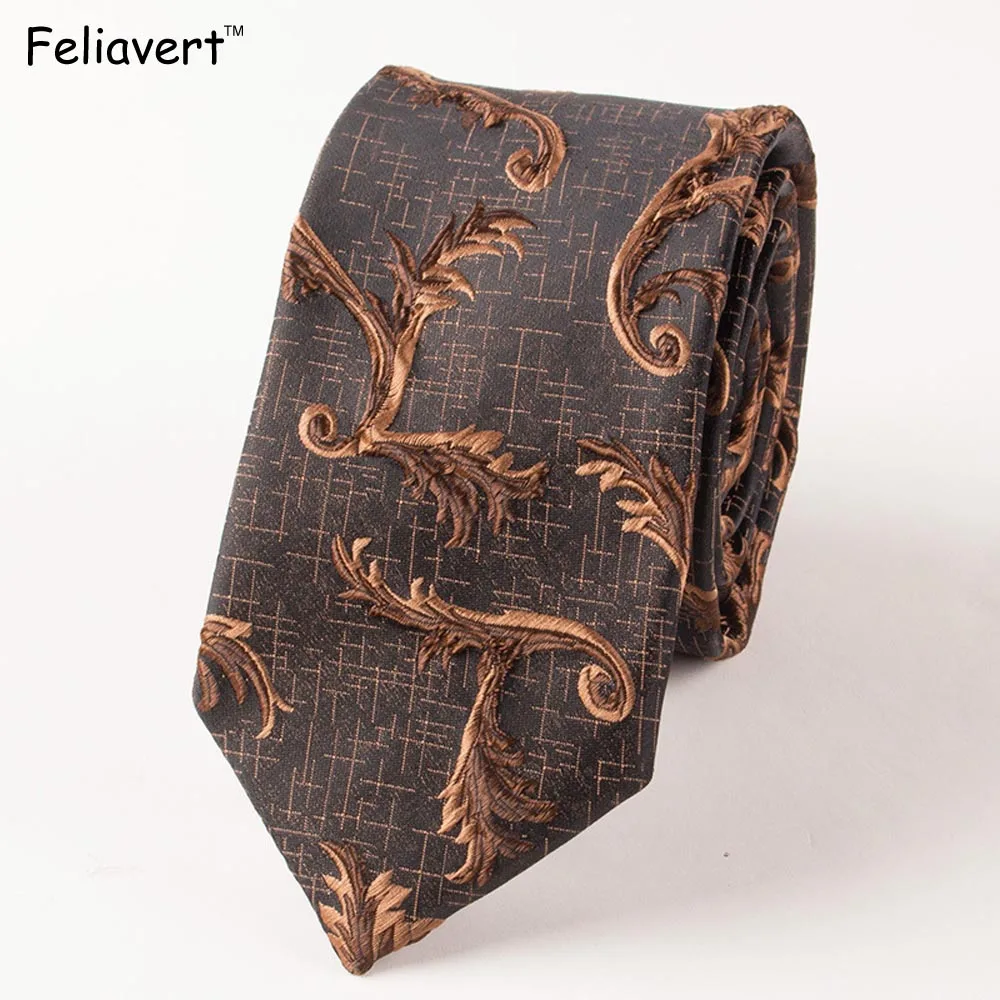 Luxury Neckties Men Fashion Red White Black Gold Jacquard Polyester