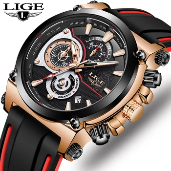

LIGE New Mens Watches Top Luxury Brand Men Unique Sports Watch Men's Quartz Date Clock Waterproof Wrist Watch Relogio Masculino