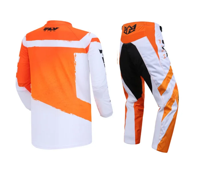 Fly Fish черный/Hi-Vis F-16 Джерси и брюки комбинированный набор MX/ATV/BMX/MTB '18 gear Dirt Bike Racing