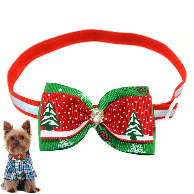 2017ing Christmas Pet Bowtie Ribbon Dogs Cats Adjule Bow Tie 2017ing Christmas Pet Bowtie Ribbon Dogs Cats Adjule Bow Tie Handmade Bowknot Necktie Collar Tb