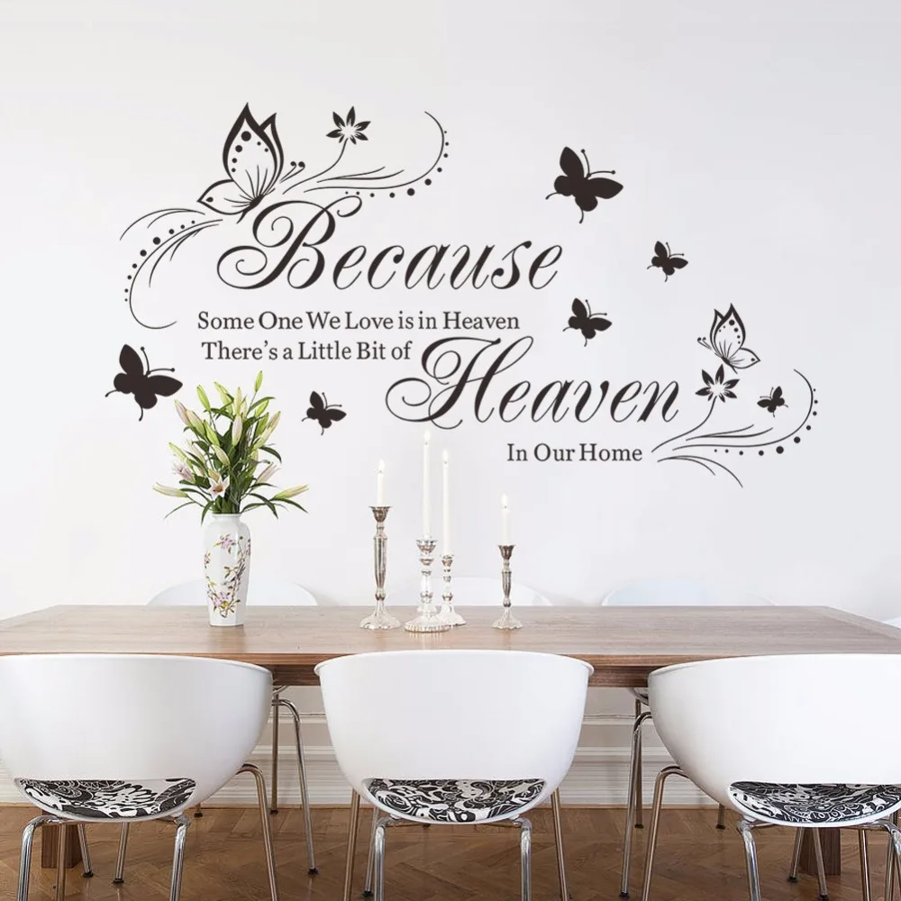 Wall Stickers Home Decor Of Classic Cool Black Butterfly throughout Butterfly Wallpaper Home Decor