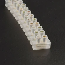 Screw Terminal Barrier Connector Electrical Wire Connection 12Position 10A/20A/30A/60A Barrier Terminal Strip Block