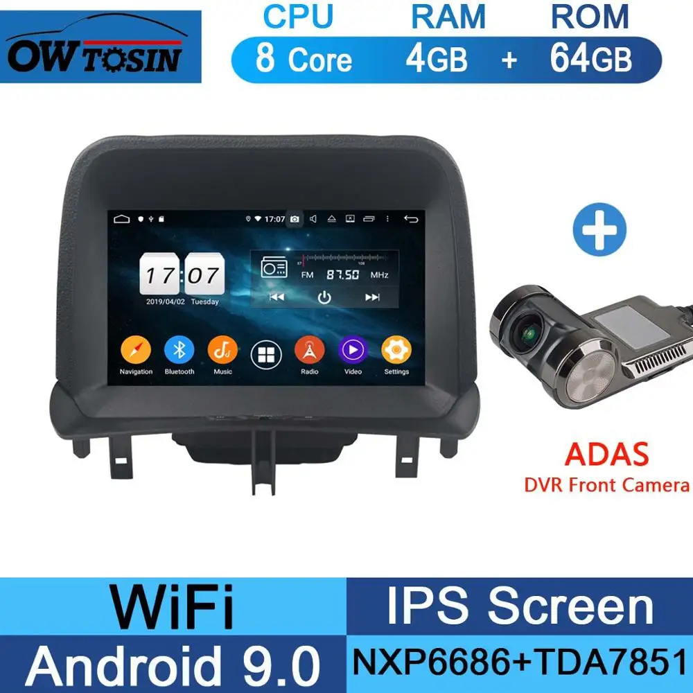 8" IPS 1920*1080 8 Core 4G RAM+64G ROM Android 9.0 Car DVD Player For Ford Tourneo Courier DSP Radio GPS - Цвет: 64G Adas Camera