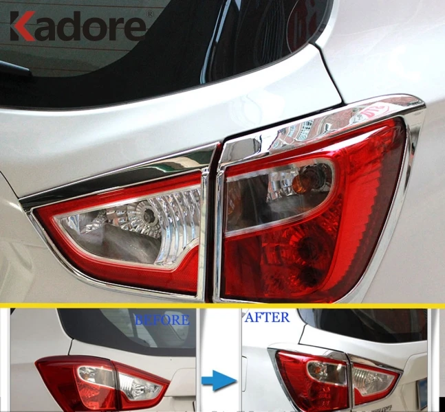 

For Suzuki SX4 S-Cross Crossover 2014 -2017 2018 Chrome Car Rear Tail Lamp Light Cover Trim Exterior Taillight Frame Protector