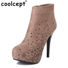 women high heel half short ankle boots winter martin snow botas fashion footwear warm heels boot shoes P2911 size 33-40