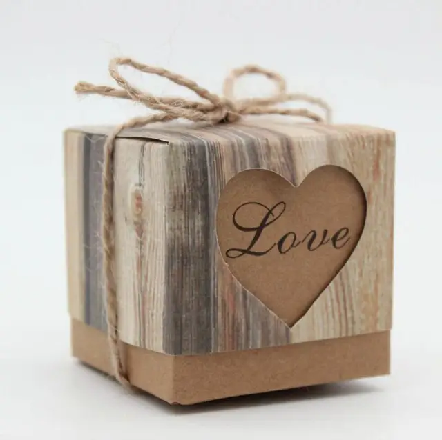 Buy 50pcs/lot Romantic Heart Candy Box for Wedding