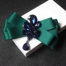 Взрослых Боути Для мужчин свадебные Pajaritas зеленый Британский дети Bowties галстук со стразами вечерние галстук жениха воротник аксессуары Галстуки