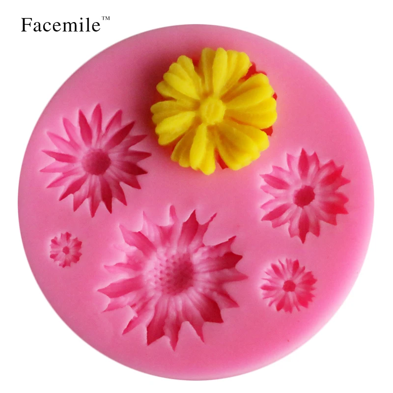 

Facemile Silicone Sunflower Mold Chocolate Gift Decorating Safe Mould For Polymer Clay Crafts DIY Tools Baking Mold 50-184