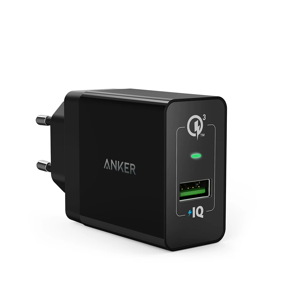 Быстрая зарядка 3,0, Anker 18 Вт USB настенное зарядное устройство вилка Великобритании/ЕС(Быстрая зарядка 2,0 совместима) порт питания+ 1 для iPhone iPad LG htc и т. Д - Тип штекера: Европейский Союз (ЕС)