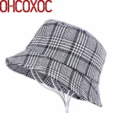Новинка; мужские и женские клетчатые шляпы-ведерки; Повседневная кепка; хорошее качество; хлопковая ткань; плоский дизайн; сезон весна-лето-осень-зима; женская шапка для девочек