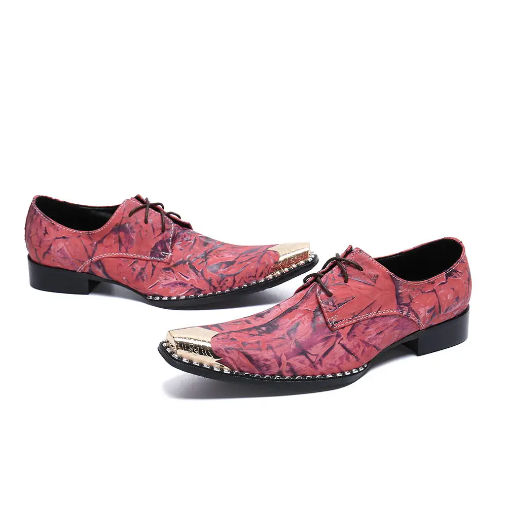 White Pink Prom Shoes Men 2024 Pink Snake Pattern Men Oxfords
