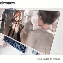 Steins gate коврик для мыши геймер 80x40 см игровой коврик для мыши с мультяшным рисунком notbook Настольный коврик Великолепная padmouse игры pc геймер коврики геймпад