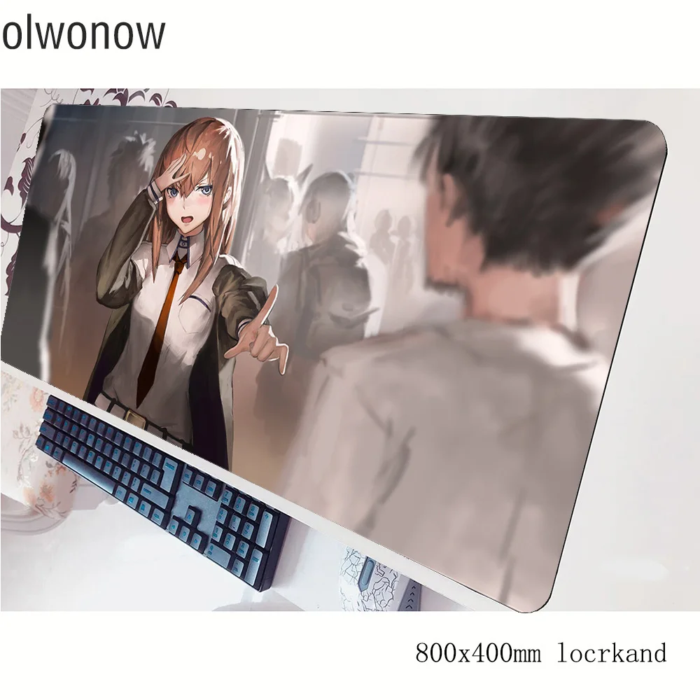 Steins Gate коврик для мыши геймер 80x40 см игровой мультфильм notbook стол коврики великолепные padmouse игры pc gamer S геймпад