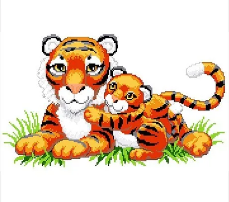 Схема тигренка. Вышивка крестом Тигренок. Вышивка крестом тигр. Вышивка крестом тигрица с тигренком. Тигренок для вышивания для детей.
