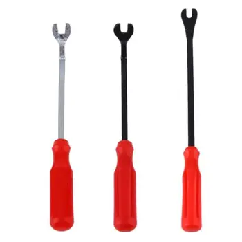 

Car Door Useful Auto Fastener Pliers Durable Tool Panel Remover Upholstery Clip Trim Horn Stapler Black Rod Red Handle Button