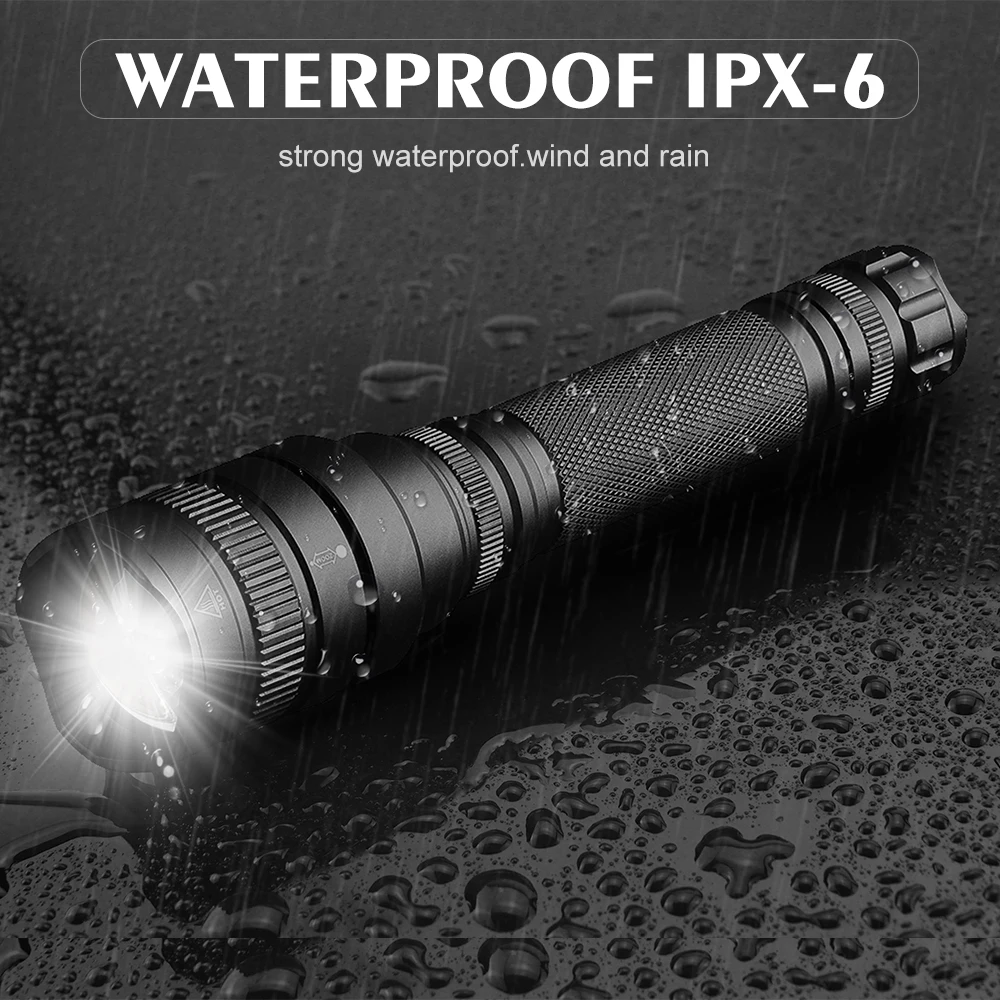 Pocketman светодиодный фонарик масштабируемый XHP50 V6 супер яркий водонепроницаемый