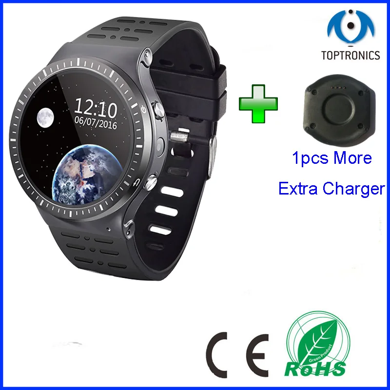 3G Quad Core 8GB ROM Android 5.1 Smart Watch With 5.0 MP Camera GPS WiFi Bluetooth V4.0 Pedometer Heart Rate Monitoring PK KW88