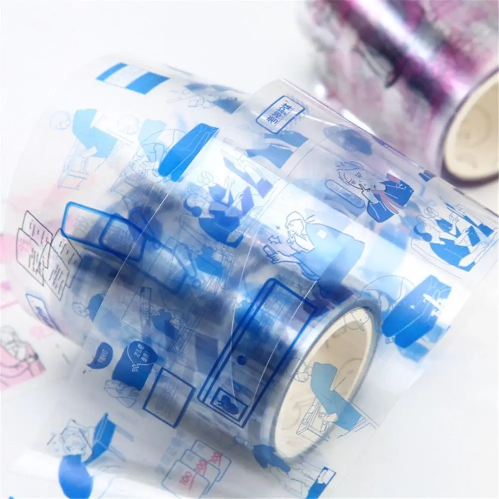 PET журнала Декоративная прозрачная лента Washi маскирующая японская Канцелярия
