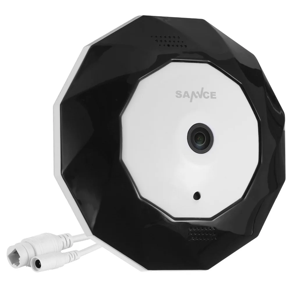SANNCE 360 Degree Wireless Panoramic Camera 1.3/3.0MP Network Wi-fi Fisheye Security IP Camera WIFI Video Built-in Two Way Audio