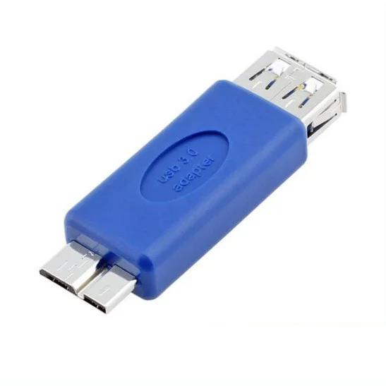 

Blue Standard USB 3.0 USB3.0 Micro B male to type A Female MicroB/AF Adapter convertor with OTG function
