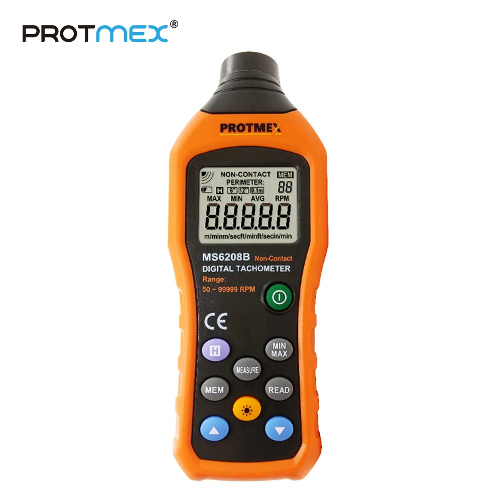 

LCD Display High Performance Revolution Meter Non-Contact Digital Tachometer rpm Speed Meter Air Flow Speedometer with Backlight