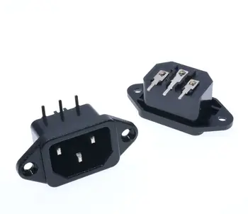 

IEC320 C14 Male 90 degree elbow 3Pin Chassis Panel Mount Power Socket AC250V/10A