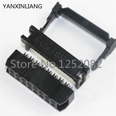 50 шт. IDC разъем FC 16P 2 54 мм 16 контактный кабель 2X8P IDC|cable box free channels|cable connectorsocket lighter |