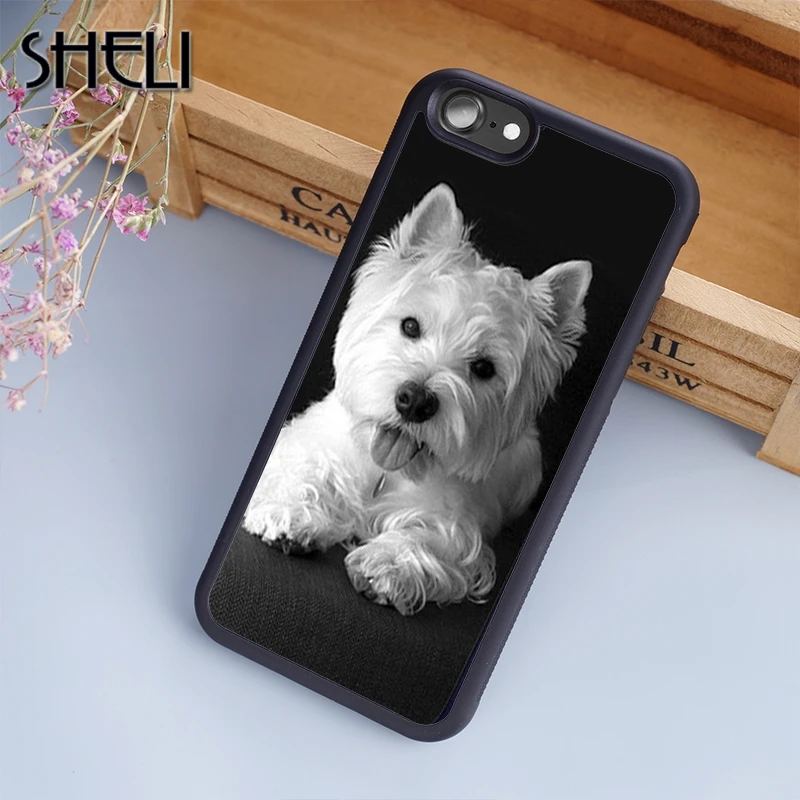SHELI Westie белый чехол для телефона с собакой iPhone 5 6 6s 7 8 plus X XR XS max 11 Pro Samsung Galaxy S7edge S8 S9