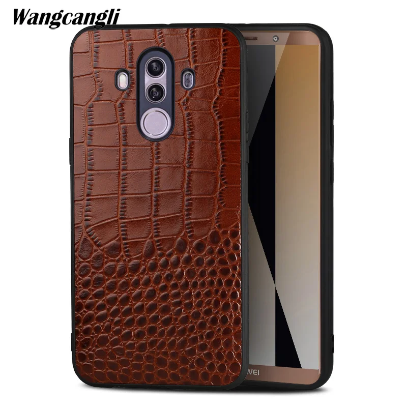 

Business leather crocodile top and bottom full case for For HUAWEI mate10 phone case high-end leather leather custom shell