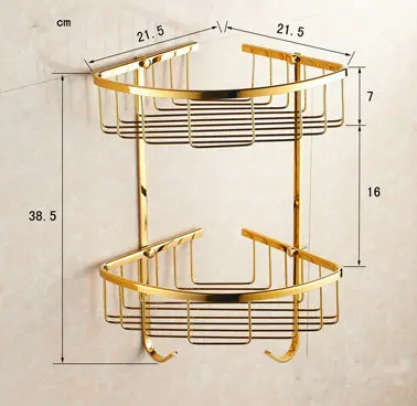 611 г серия золотой лак латунь& кристалл настенные аксессуары для ванной комнаты Наборы полотенец Полка для полотенец крюк держатель бумаги - Цвет: only double shelf