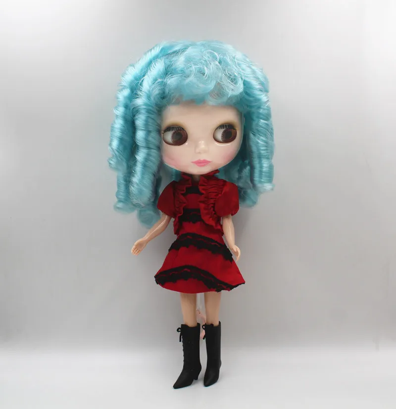 

Blygirl Blyth doll Sky blue hair short hair common body 7 joint naked doll DIY doll can change body