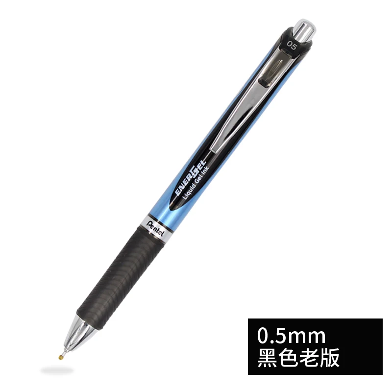 1 шт Pentel BLN75 быстросохнущая нейтральная ручка 0,5 мм красная/синяя/черная - Цвет: black