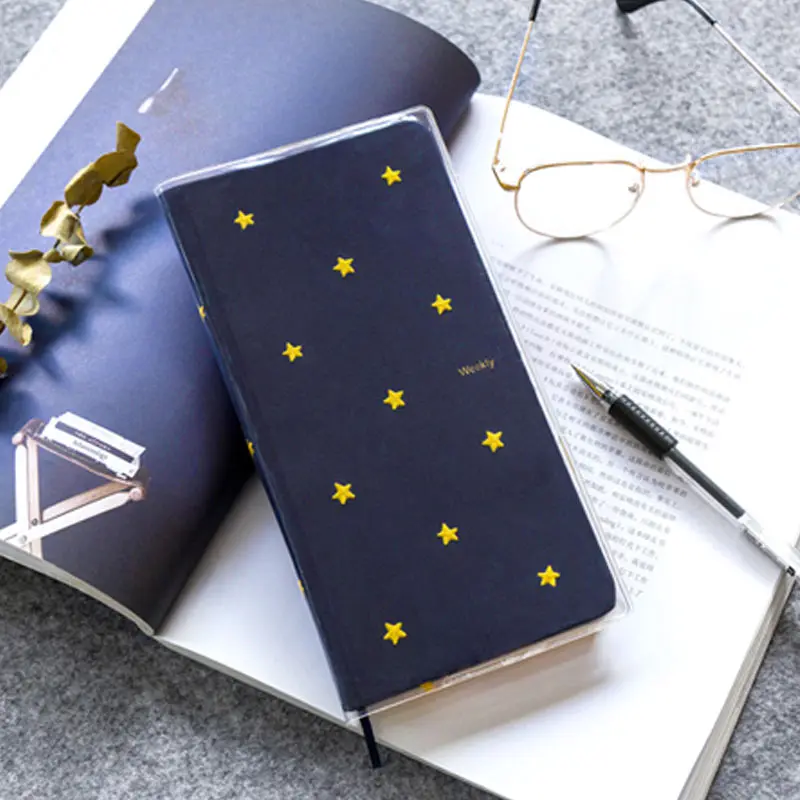 

Yiwi A5 A6 Notebook Pvc Protective Cover for Hobonichi Weeks Planner Diary Journal Accessories School Supplies Office Stationery