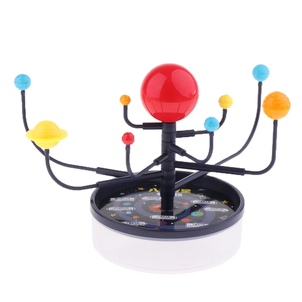 3D Solar System Simulation, Nine Celestial Body Running Model Kit, Kids Science DIY Toy Gift